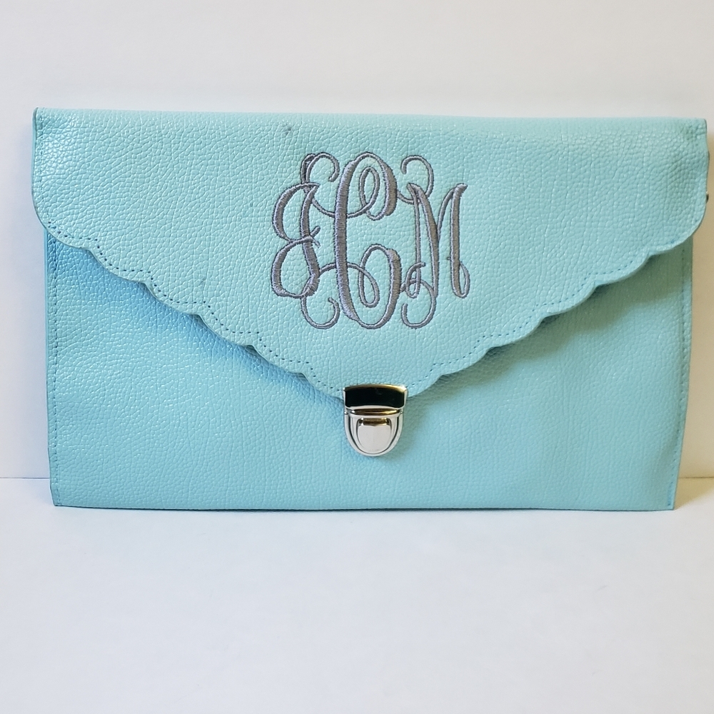 new H&M teal crossbody handbag and clutch NWOT